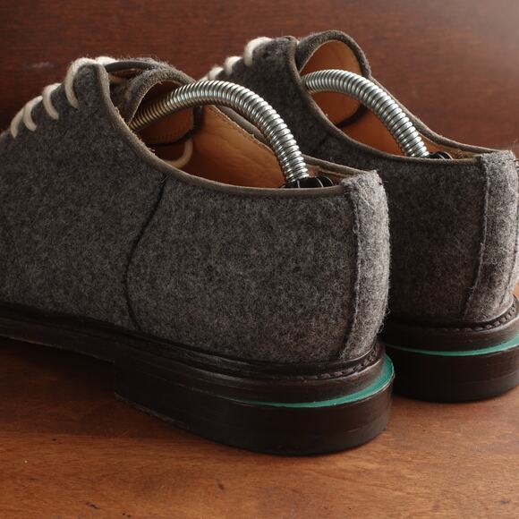 Band of Outsiders Oxfords Womens SZ EU 39 US 8.5-9 Gray Felted Wool Shoes Italy - Picture 8 of 14